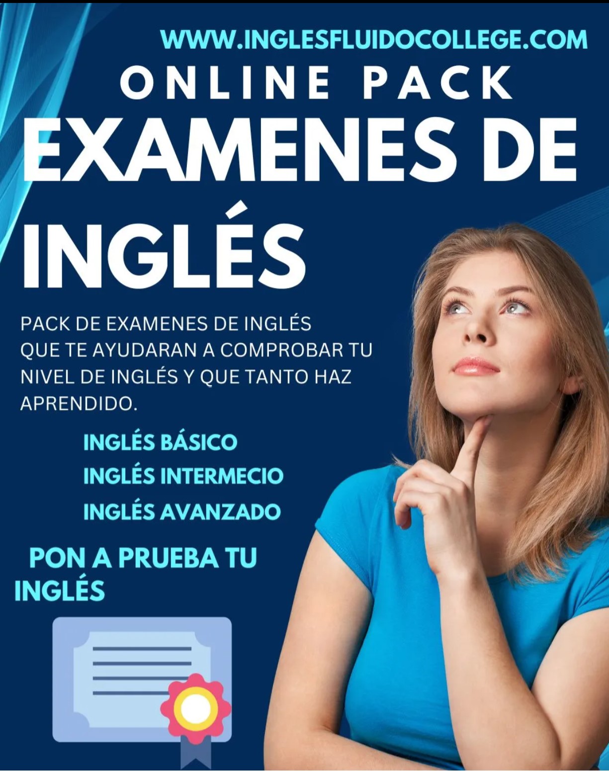 online pack de examenes de ingles